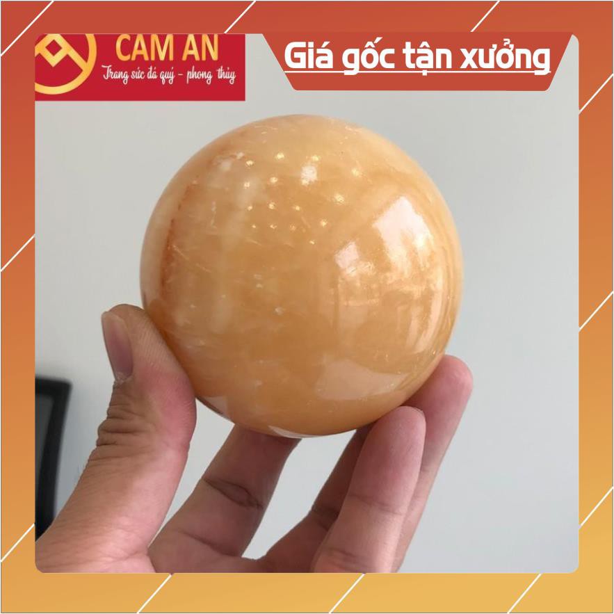 [XẢ KHO ] Quả Cầu Phong Thủy Ngoc Hoàng Long Mạng Thổ - Kim, Đường Kính Khoảng 8cm - Cẩm An