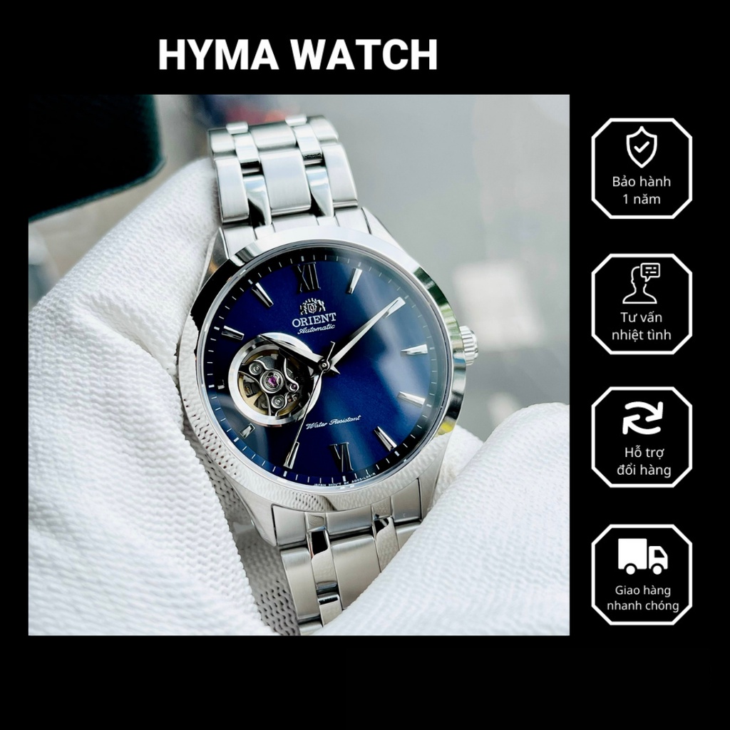 Đồng hồ nam máy cơ cao cấp Orient Golden Eye 2 Automati mặt xanh kính Sapphire Bảo hành 2 năm Hyma w