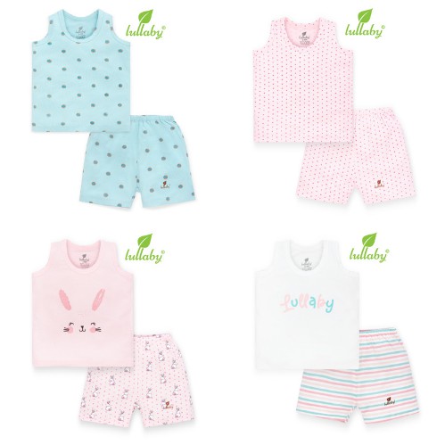 Quần áo trẻ em COMBO bộ ba lỗ cho bé trai và bé gái “GIẢI NHIỆT” mùa hè của lulaby baby nhật hoa [ NH604P ]