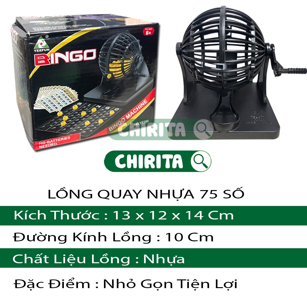 Bộ Đồ Chơi Lô Tô Lồng Quay Lô Tô Đủ Mẫu Khách Chọn - Bộ Cờ Loto Bingo 90 Số / 75 Số Boardgame Đồ Chơi Trẻ Em CHIRITA