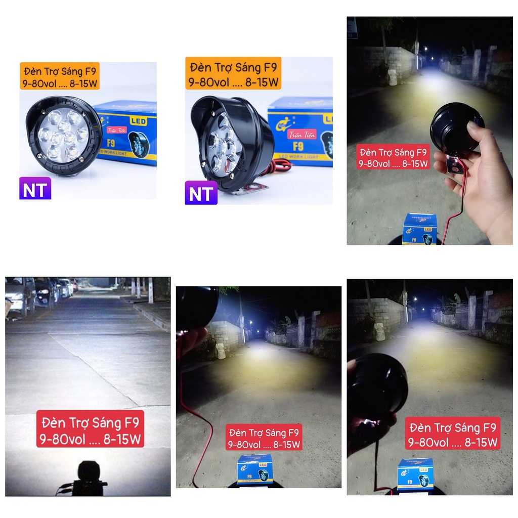 Bóng Đèn Led Trợ Sáng F9 siêu sáng gắn oto xe máy