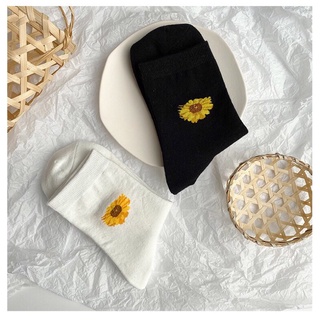 Tất Daisy Hoa Cúc Vàng Cổ Cao