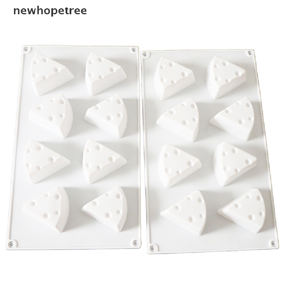 Khuôn Silicone Tạo Hình Làm Bánh Mousse Tráng Miệng Hình Phô Mai 3D