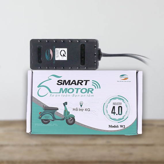 Định vị Xe máy Viettel W2 (KHÔNG SIM) - SMART MOTOR W2 CÓ REMOTE 2021- thiết bị định vị chống trộm giá rẻ