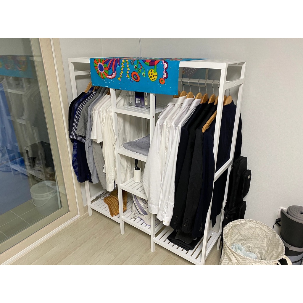 TỦ TREO GỖ LẮP RÁP HÀN QUỐC - TRIPLE CLOSET - WHITE