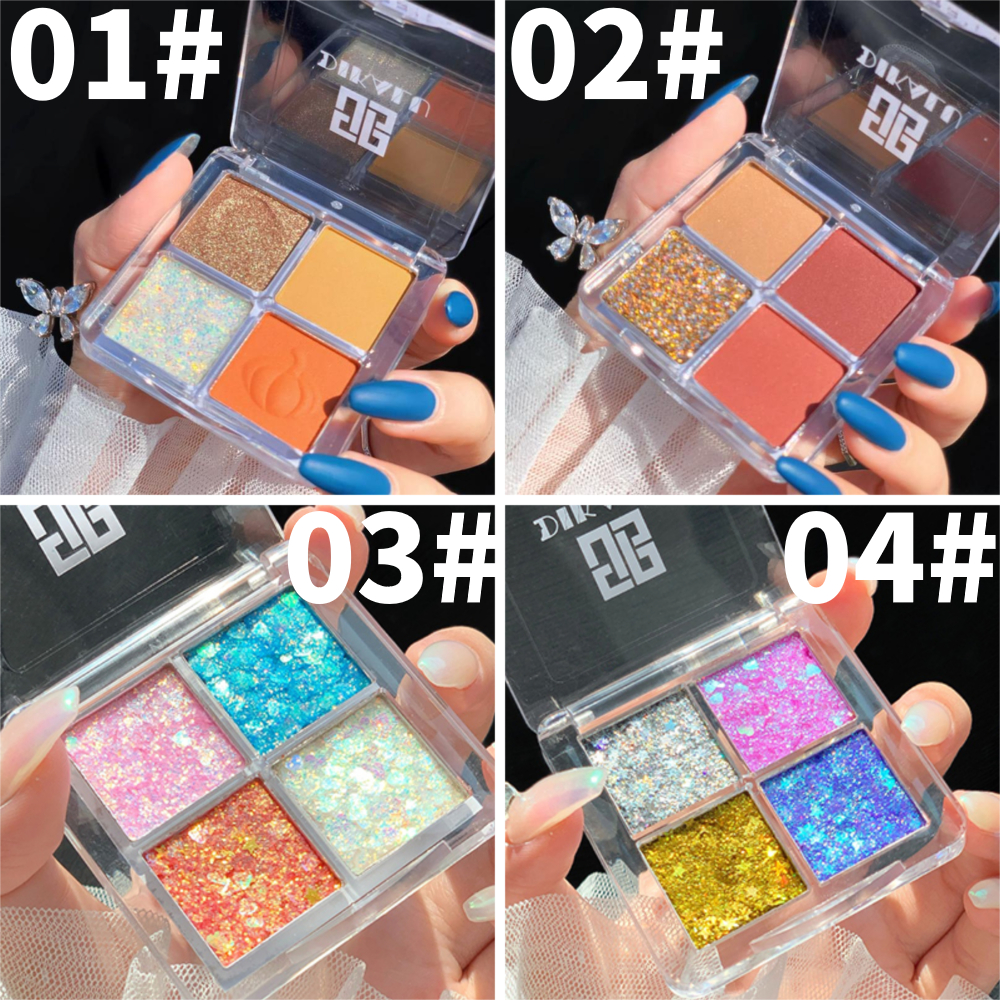 [Hàng mới về] Bảng Phấn Mắt 4 Màu Kim Sa Lâu Trôi Chống Thấm Nước Cho Lớp Trang Điểm Nổi Bật | BigBuy360 - bigbuy360.vn