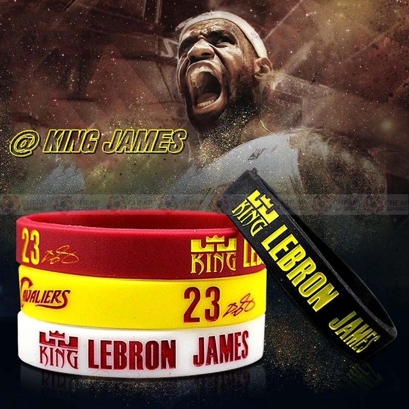 Vòng Tay Bóng Rổ NBA 1.0 Silicone Cao Cấp In Logo Các Ngôi Sao Bóng Rổ Kobe King James Curry Kyrie Giannis Durant Harden