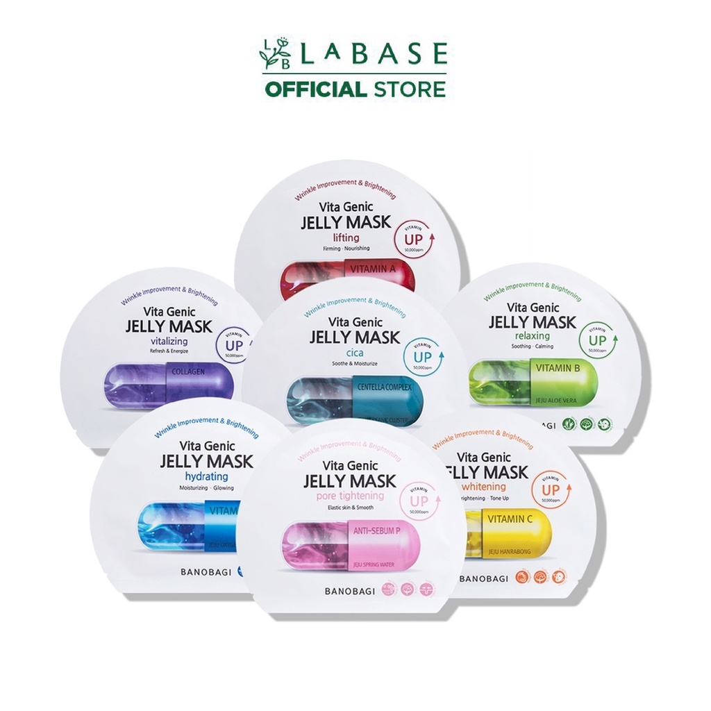 Mặt nạ Banobagi dưỡng ẩm, bổ sung Vitamin Vita Genic Jelly Mask các loại ( Miếng lẻ ) 30g