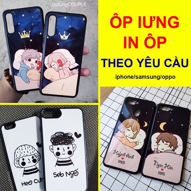 Ốp lưng Kính Tráng Gương in hình theo yêu cầu máy Iphone, Samsung, Oppo và nhiều dòng máy khác