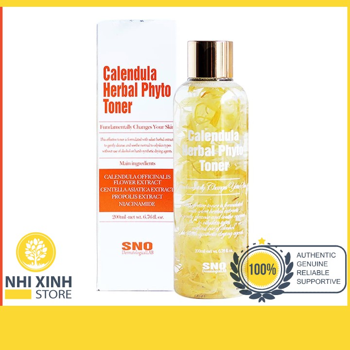 Nước Hoa Cúc Chứa Cánh Hoa Tươi SNO Calendula Herbal Phyto Toner | BigBuy360 - bigbuy360.vn