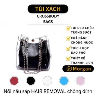 [1 ĐỔI 1] Túi Đeo Chéo Nữ - Túi Xách Thời Trang Công Sở, Đi Chơi Da Pu Trong Suốt 7904
