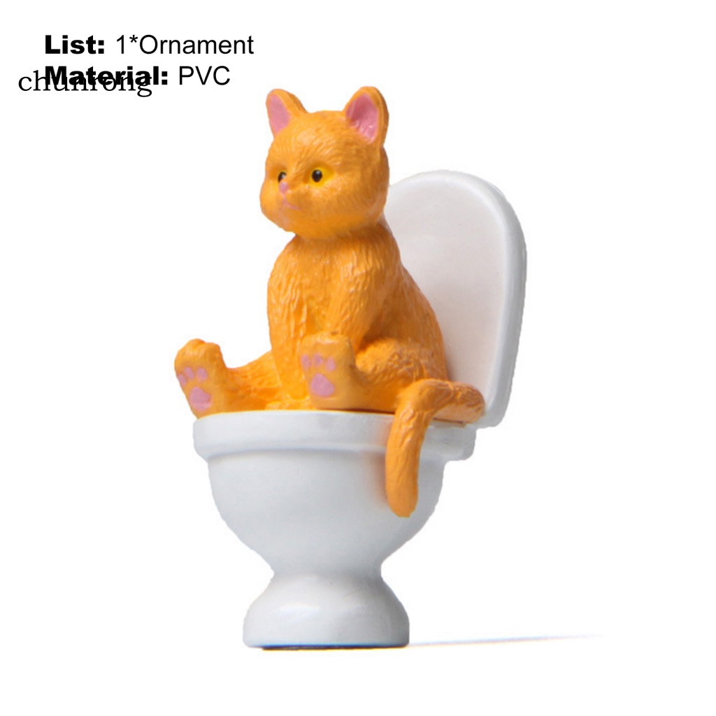 Cr Mô Hình Đồ Chơi Chú Mèo Ngồi Toilet Mini Chống Trầy Xước Cho Trẻ Em