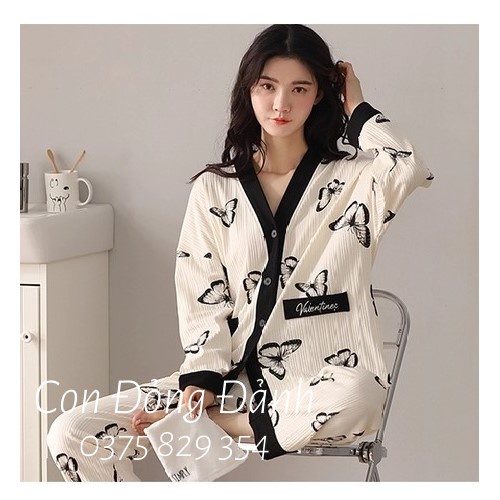 Đồ Ngủ dài tay Kimono cổ YUKATA phong cách Nhật Bản 2021 DN013 . HỌA TIẾT (Chất thun cotton mềm) ảnh thật | BigBuy360 - bigbuy360.vn