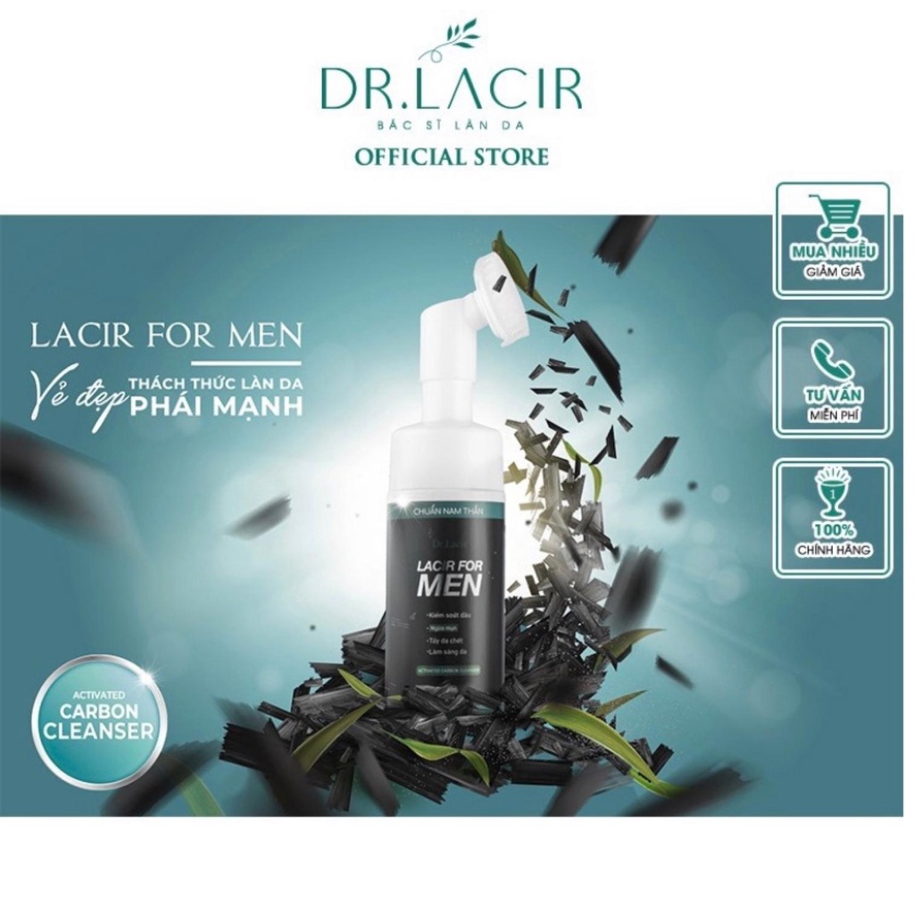 Sữa rửa mặt nam Great86 sữa rửa mặt Lacir For Men Dr Lacir làm sạch bụi bẩn dầu thừa sáng da ngăn ngừa mụn 150ml