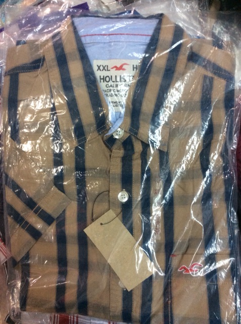 Áo Sơ mi HOLLISTER Tay Ngắn sọc kẻ | BigBuy360 - bigbuy360.vn