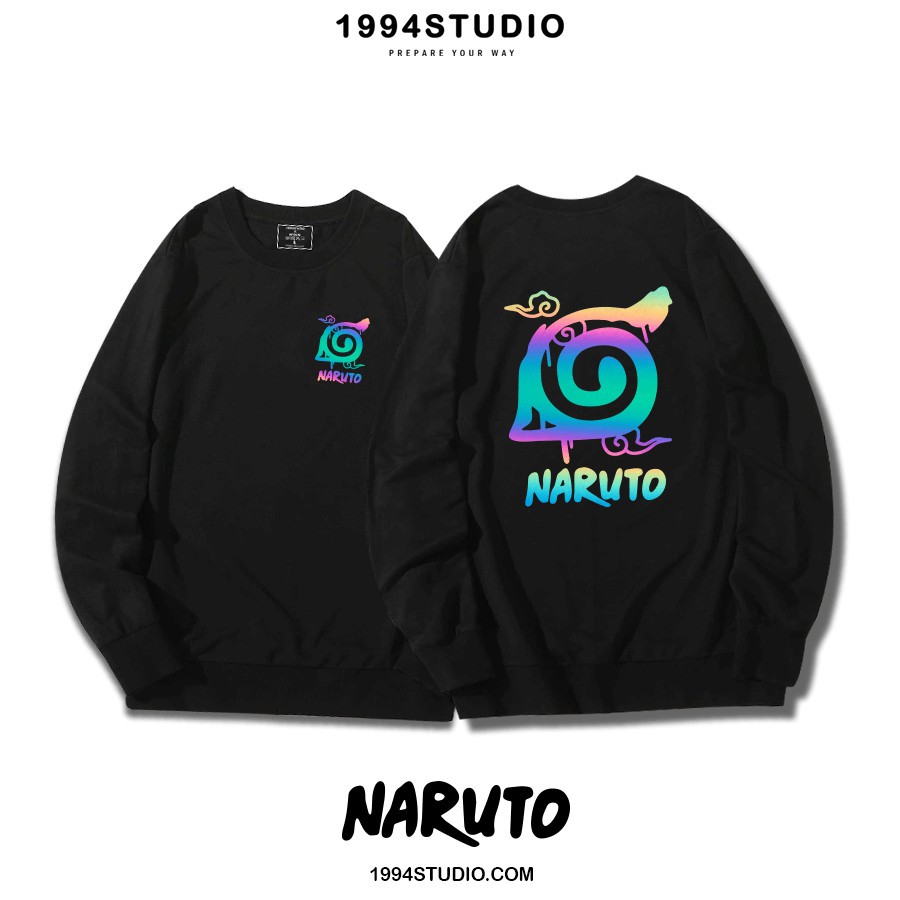 [Mã 1994UP20K Giảm 20% Đơn 400K] Áo Sweater Áo Nỉ Da Cá Naruto Làng Lá Phản Quang 7 Màu - 1994 Studio