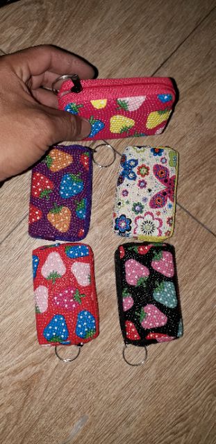 Set 5 cái Bóp da PU có dây kéo hình quả dâu