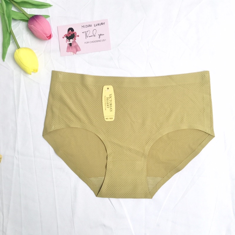 Quần lót đúc su thông hơi co dãn đàn hồi, Quần chip nữ mỏng nhẹ đáy thấm hút mồ hơi tốt 1523-1524