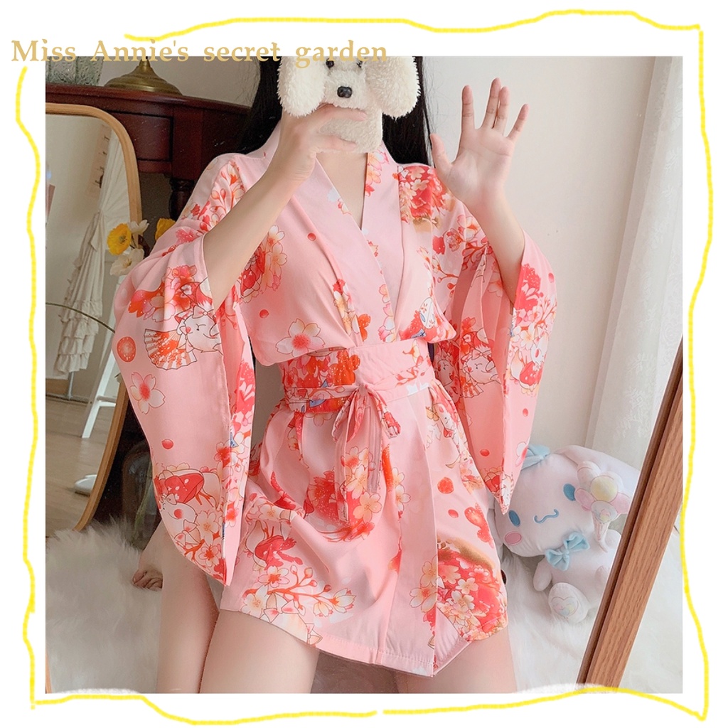 🌺Sexy Đồ ngủ🌺FREE SHIP⚡️Váy ngủ sexy kimono Nhật Bản gợi cảm quyến rũ+Quần lót Freesize 40-70kg---003 | BigBuy360 - bigbuy360.vn