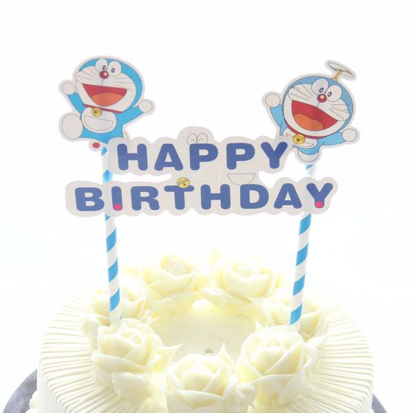 Topper cắm bánh HPBD hoạt hình