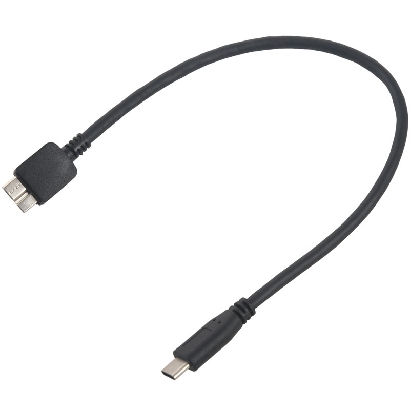 USB-C Micro-USB, USB 3.0 Type C to Micro-B (Micro-USB) Cable in Black 25cm for WD My Passport