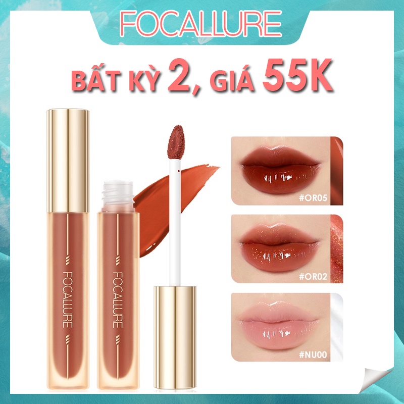 Focallure #Son Môi Dạng Lỏng Màu Hổ Phách Lâu Trôi Dưỡng Ẩm Không Dính Cốc