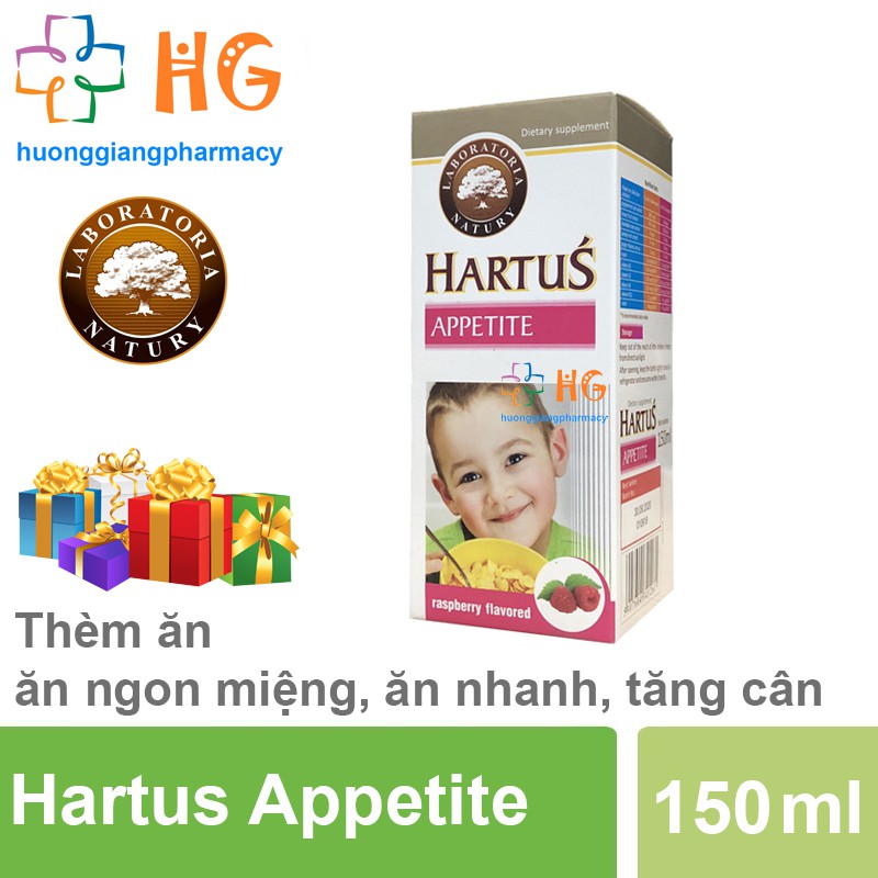 Combo Hartus Canxi và Hartus Appetite, siro ăn ngon cho bé. Giúp xương phát triển, răng chắc khỏe, kích thích tiêu hóa