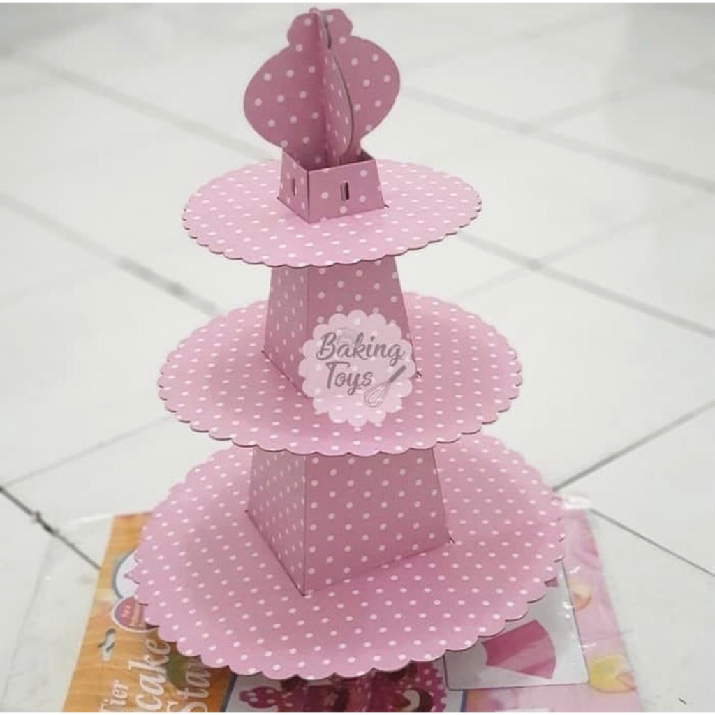 Kệ Đựng Bánh Cupcake / Cupcake 3 Tầng Tiện Dụng Giá Đỡ