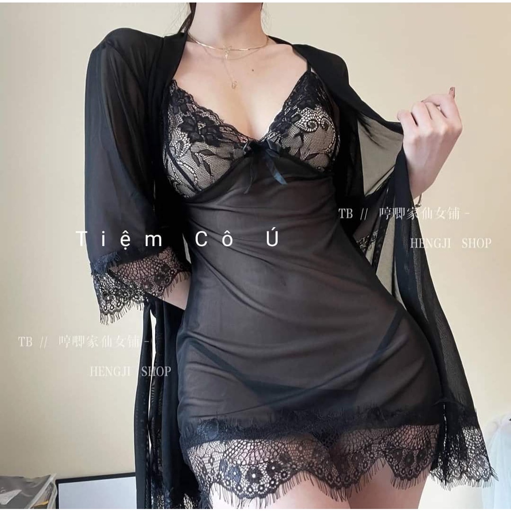 Đầm voan kèm choàng bigsize