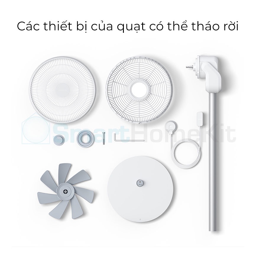 Quạt tích điện đối lưu Smartmi Xiaomi Gen 3 PRO Circulation Fan - Tích hợp pin, động cơ không gây tiếng ồn