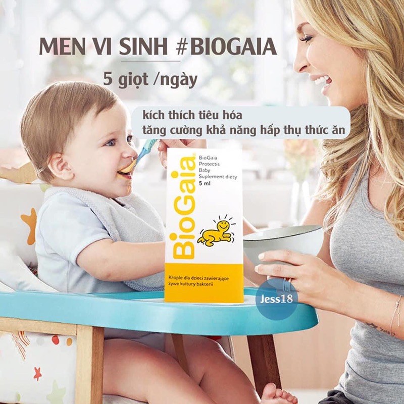 Men vi sinh Biogaia hỗ trợ tiêu hoá cho bé từ sơ sinh, hộp5ml protectis. Giảm táo bón và tăng hấp thụ cho bé