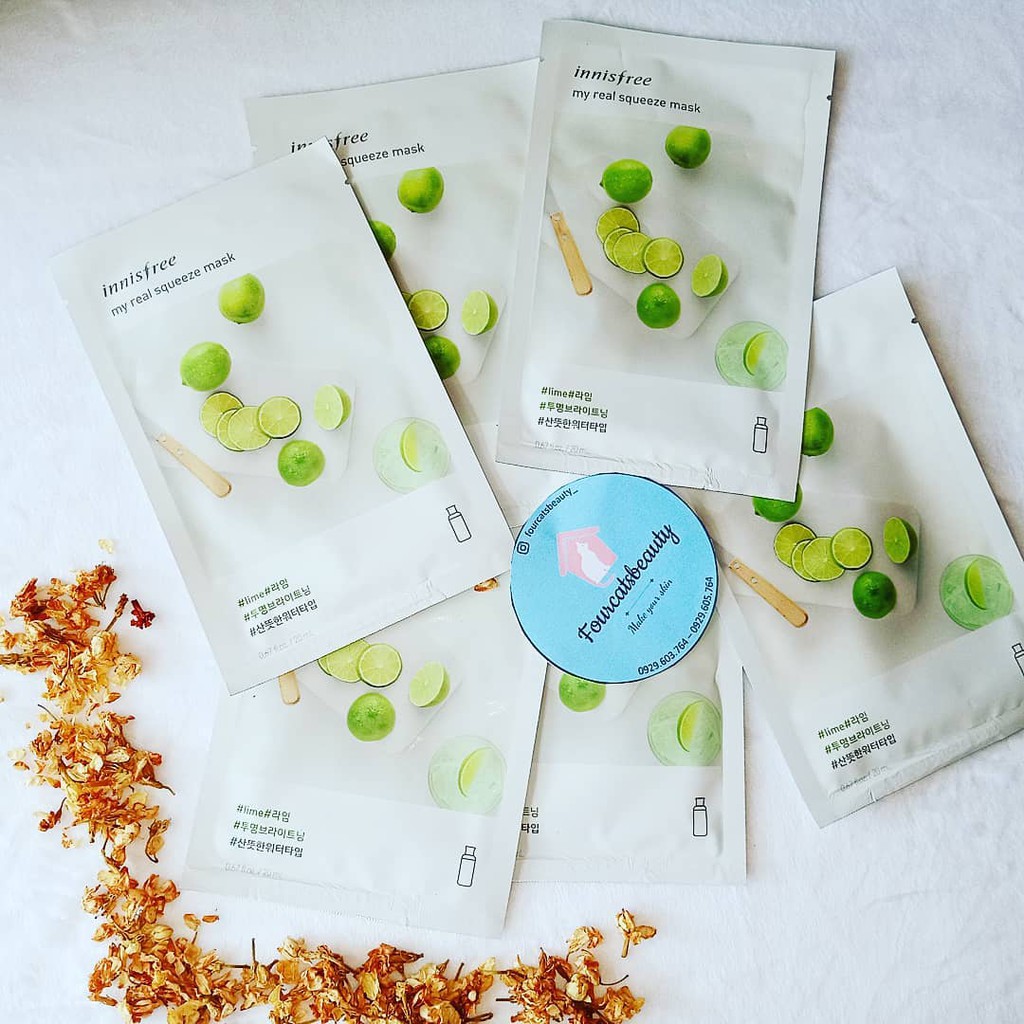 Mặt nạ chanh tươi - Innisfree It's Real Squeeze Mask Lime 20ml