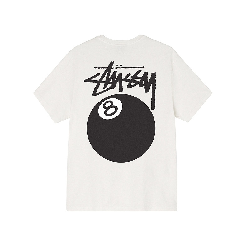 Áo thun tay ngắn cổ tròn in hình logo Stussy size 8 cá tính cho nam và nữ 904749Mh