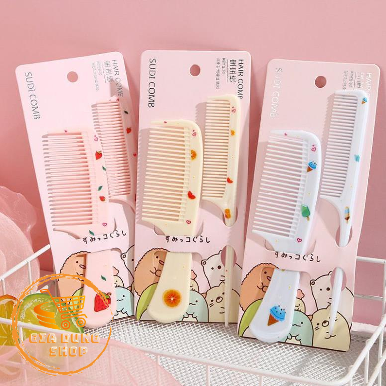 Set 2 Lược Chải Tóc Họa Tiết Dễ Thương