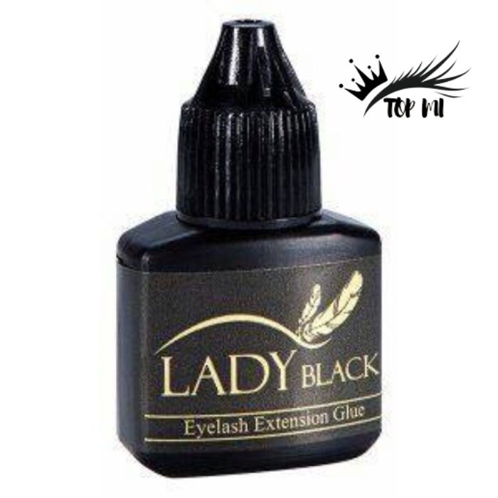 Keo nối mi LADY BLACK chính hãng siêu bám keo an toàn dễ sử dụng TOPMI