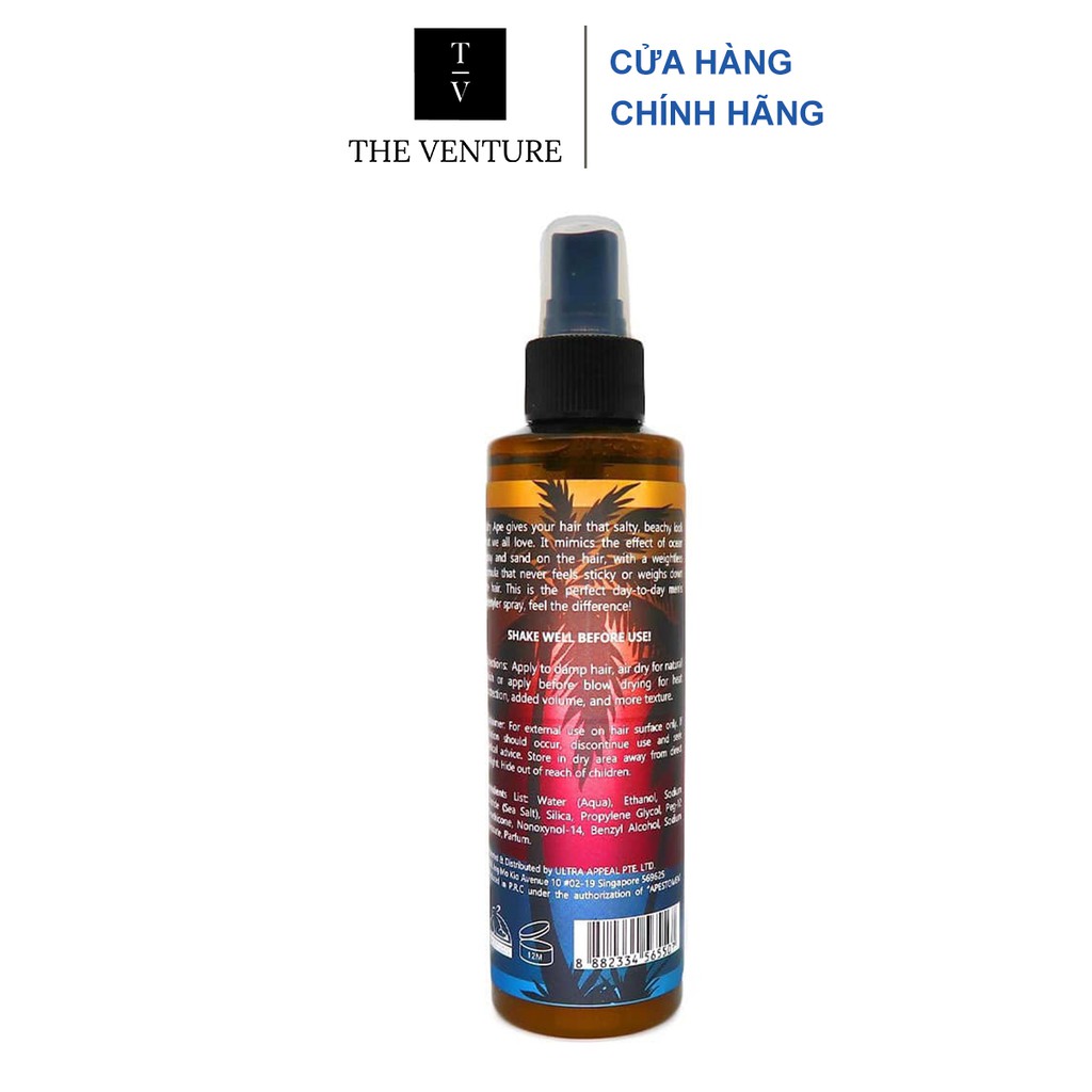 Chai Xịt Tạo Phồng Giữ Nếp Apestomen Salty Ape Sea Salt Spray Chính Hãng - 200 ml