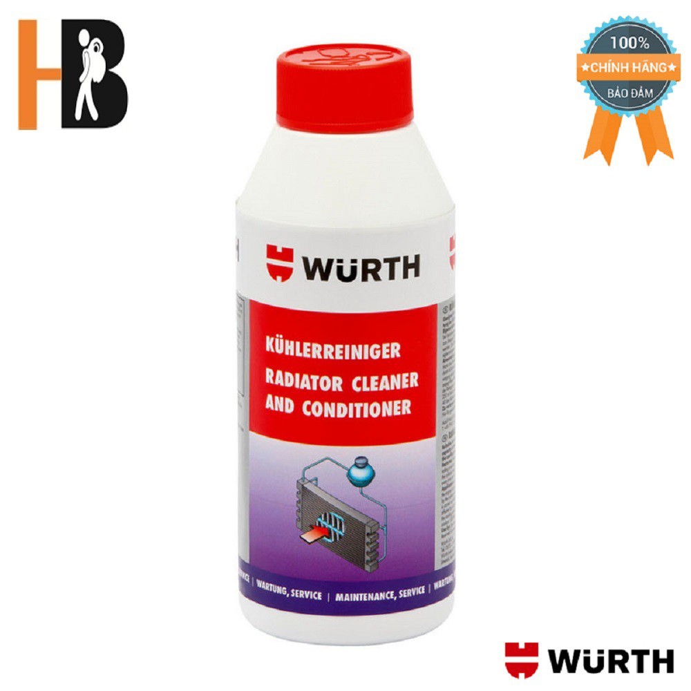 Vệ sinh két nước làm mát động cơ Wurth Radiator Cleaner 250ml | HIBUCENTER |