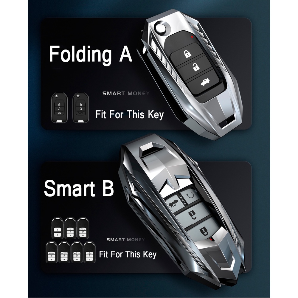 1 Bộ Vỏ Bọc Chìa Khóa Điều Khiển Từ Xa Bằng Hợp Kim Kẽm Cho Honda Civic Accord CRV HR-V Brio BRV City Odyssey