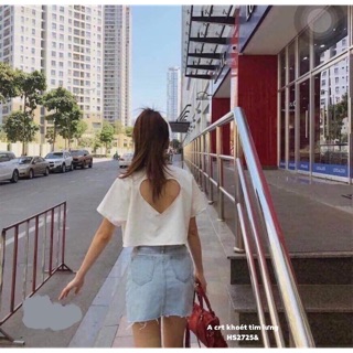 Áo crt khoét tim lưng