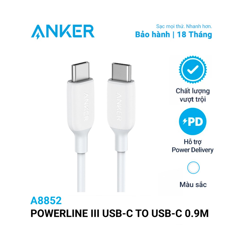 Anker Nano (Nano PowerPort III - A2633) - Sạc USB-C 20W siêu nhỏ siêu nhanh dành cho iPhone