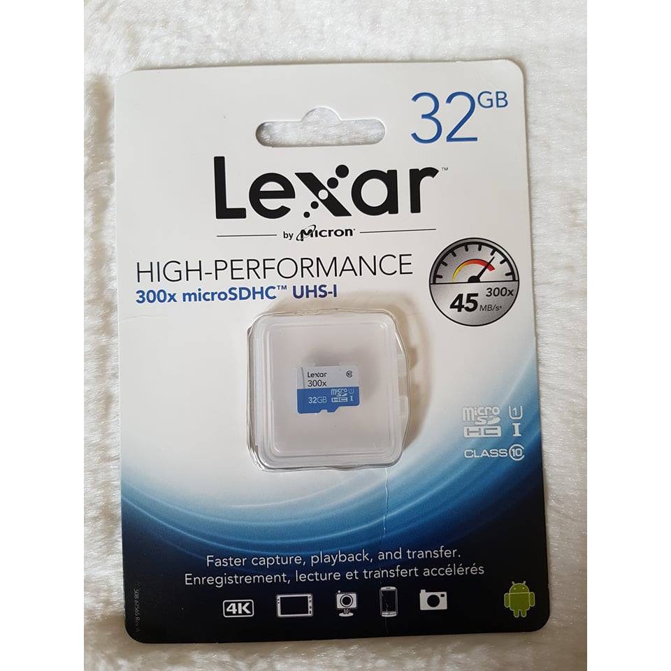 Thẻ nhớ Lexar Micro SDHC 32GB ( bảo hành 1 năm)