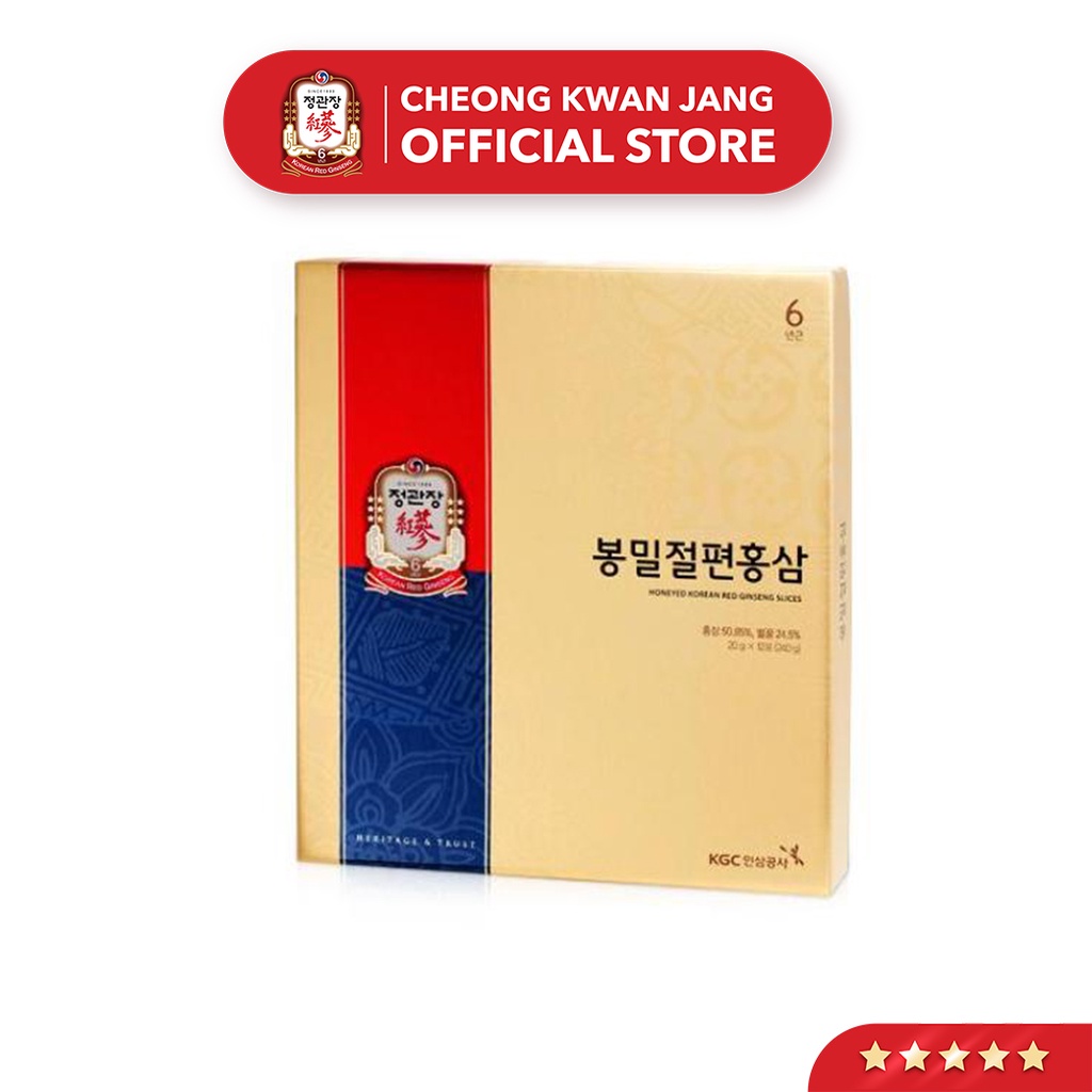 Hồng Sâm Cắt Lát Tẩm Mật Ong KGC Cheong Kwan Jang (6 gói, 12 gói)