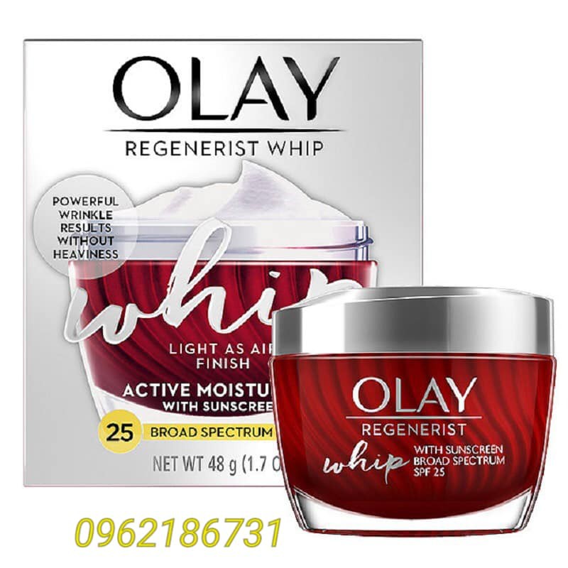 Kem dưỡng chống lão hóa Olay Regenerist Whip SPF25 hộp 48g của Mỹ