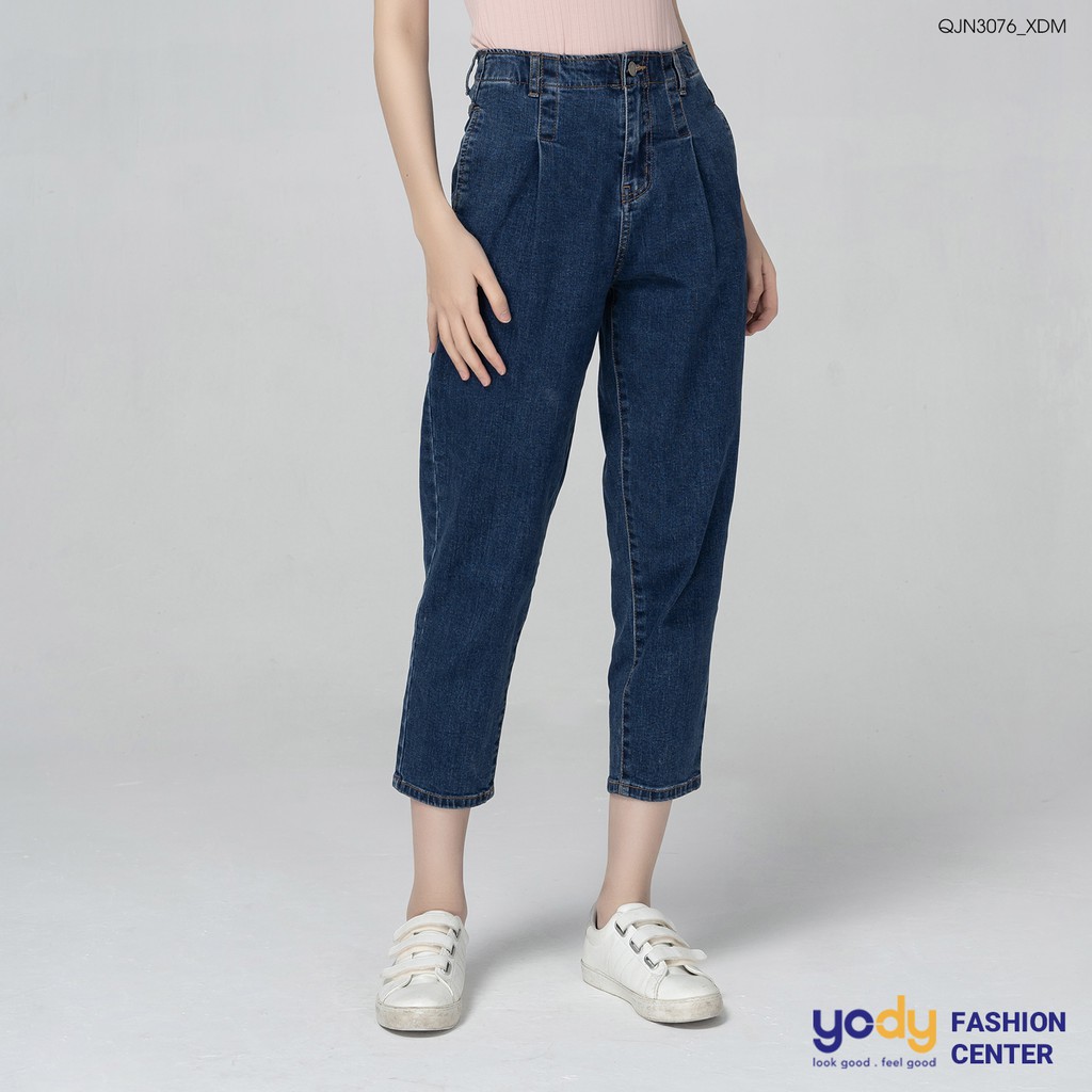 Quần Jeans nữ YODY quần baggy co dãn tốt cạp cao  QJN3076