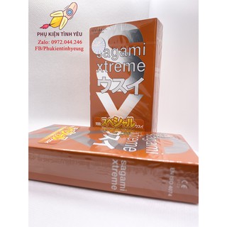 Bao Cao Su Sagami Siêu mỏng ôm sát cao cấp, hộp 10 chiếc Sagami Xtreme Orange - Nhật Bản
