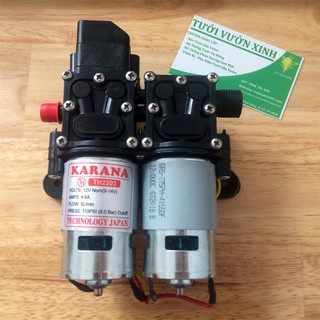 Máy bơm áp lực mini 12v đôi