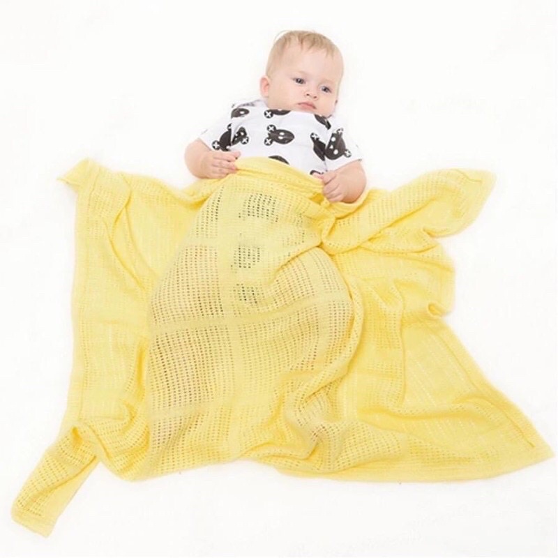 Chăn mền lưới dệt kim xuất Nga cho bé, Chăn lưới chống ngạt cho bé