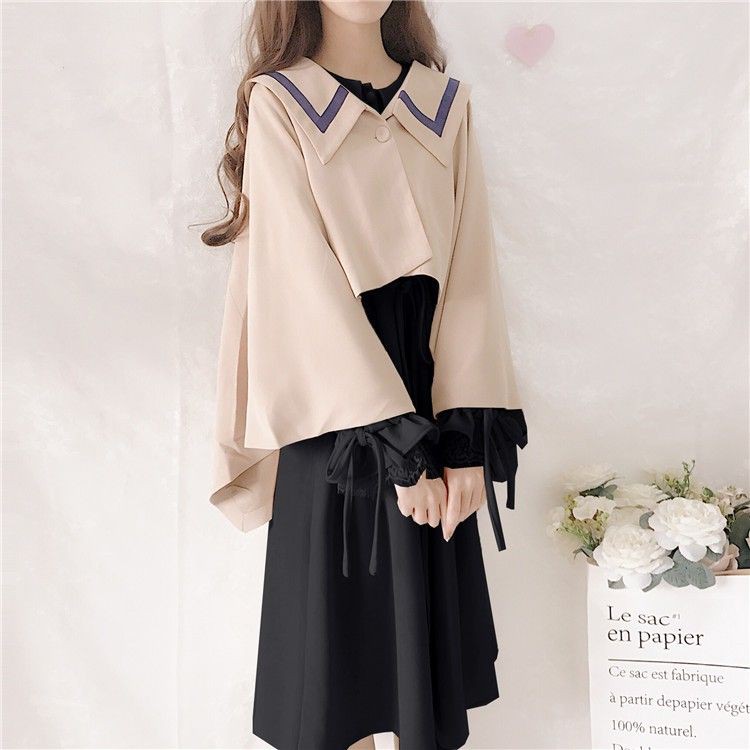 [Order]  Vài dài thắt eo + áo choàng cape poncho | BigBuy360 - bigbuy360.vn