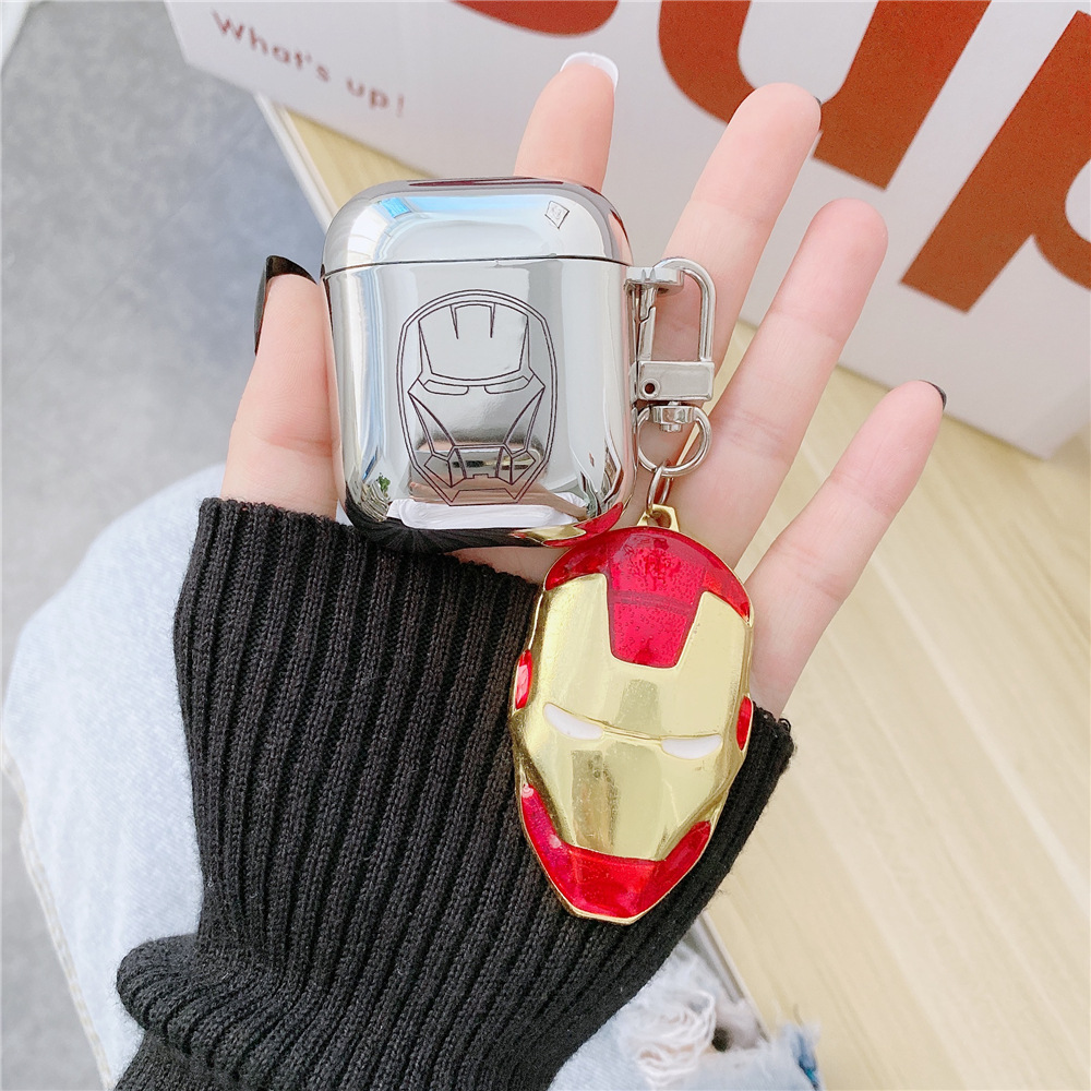 Ốp Bảo Vệ Hộp Đựng Tai Nghe Airpods 1 / 2 / Pro3 Hình Iron Man Xinh Xắn