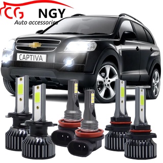  Bộ Đèn Pha + Đèn Sương Mù + Bóng LED Dành Cho Xe Chevrolet Captiva Years 2007-2011 - 6x 6000K 